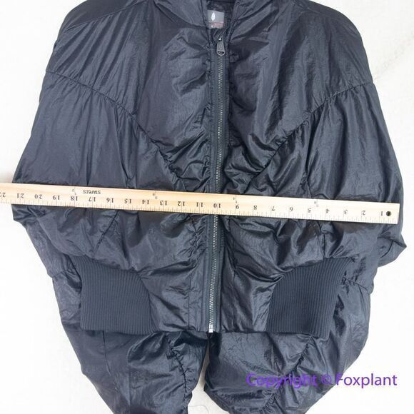 New! Free People‎ Movement Black Glitz Blitz Bomber Jacket, size S - Picture 10 of 16